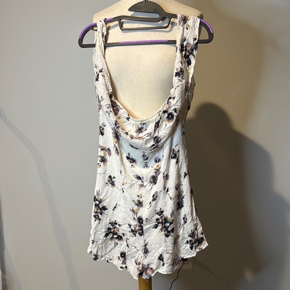 Honey Punch Floral Jumpsuit in Cream size S